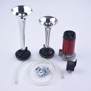 

Dual Trumpet Air Horn Car Vehicle Truck Train Lorry Boat Super Loud 12 V with Compressor