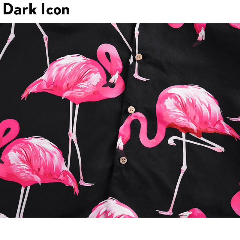 Мужская хлопковая рубашка с отложным воротником Dark Icon Crane модная уличная