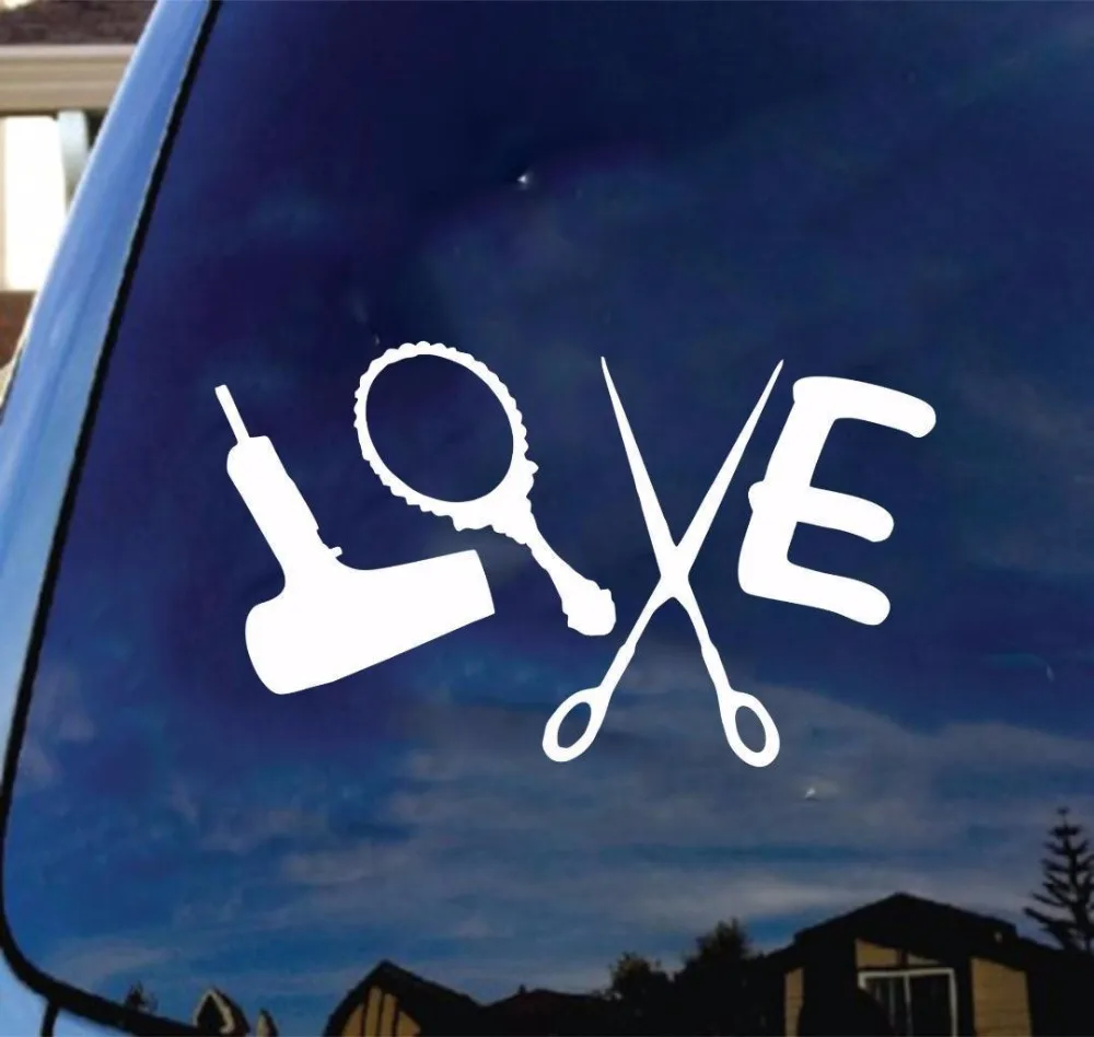 

HAIR STYLIST HAIRDRESSER DRESSER SALON SCISSORS DECAL STICKER 23cm