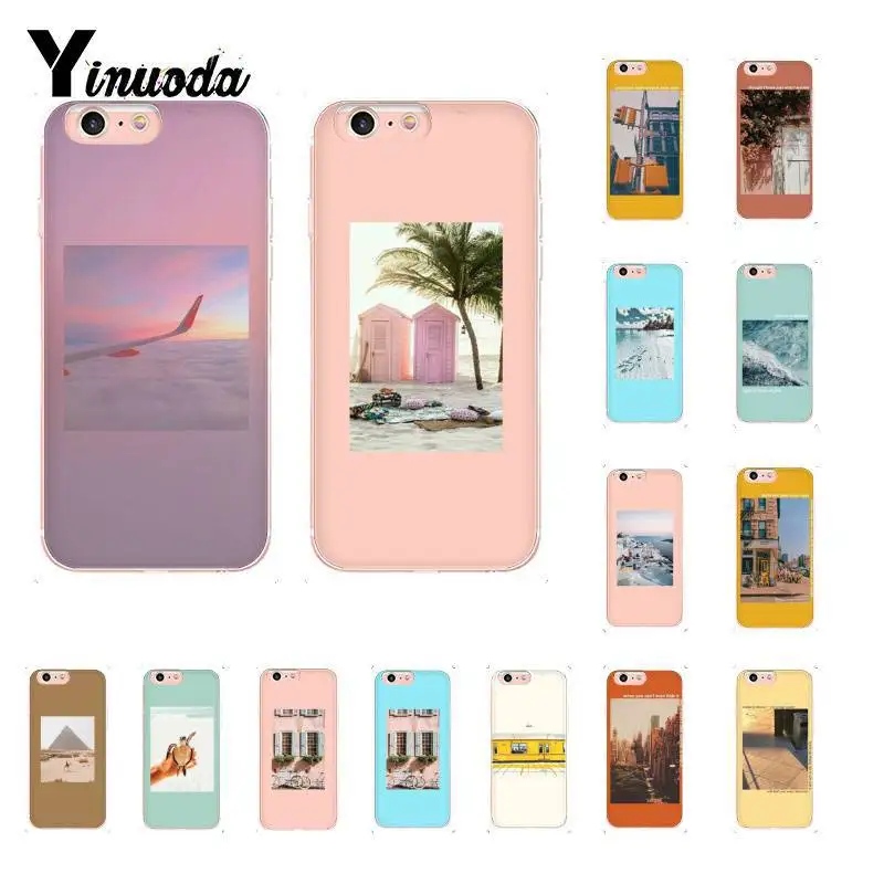 

Yinuoda Travel around the world newly pattern TPU Phone Case Cover Shell for iPhone 8 7 6 6S Plus X XS MAX 5 5S SE XR 10 Cover