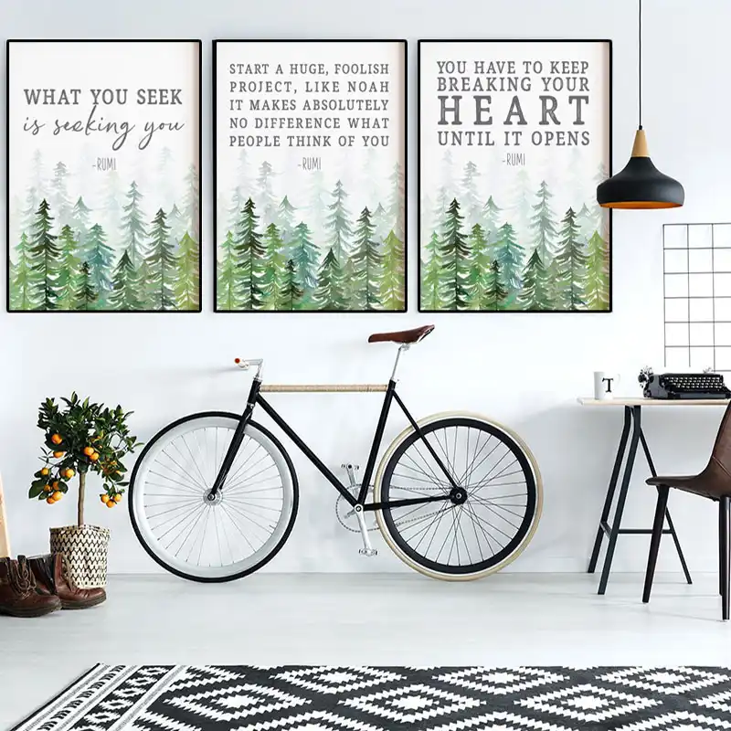 Arte De Pared Espiritual Pintura De Acuarela Para Lienzo Carteles