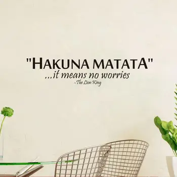 The Lion King saying Hakuna Matata No Worry quote wall decals decorative home declas removable vinyl