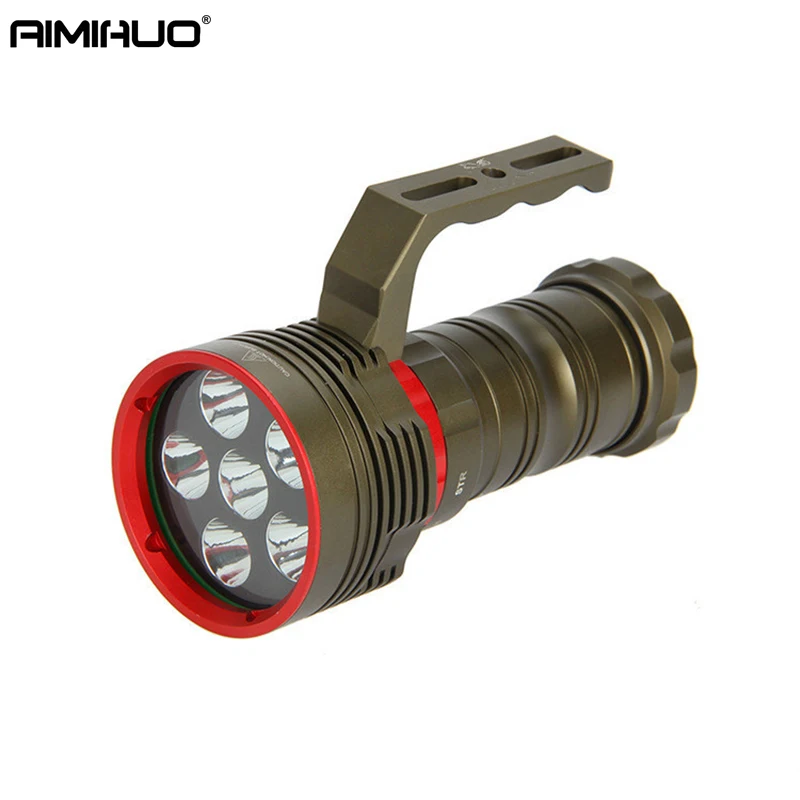 

AIMIHUO 5000 lumens LED Underwater flashlight CREE t6 6led Lanterna Powerful diving flashlight Light ip8 waterproof torch Lamp