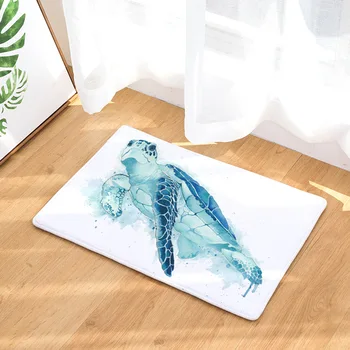 

CAMMITEVER Blue Sea Turtles Animal Anti-slip Floor Carpets For Living Room Modern Area Rug For Bedroom Soft and Comfortable Rug