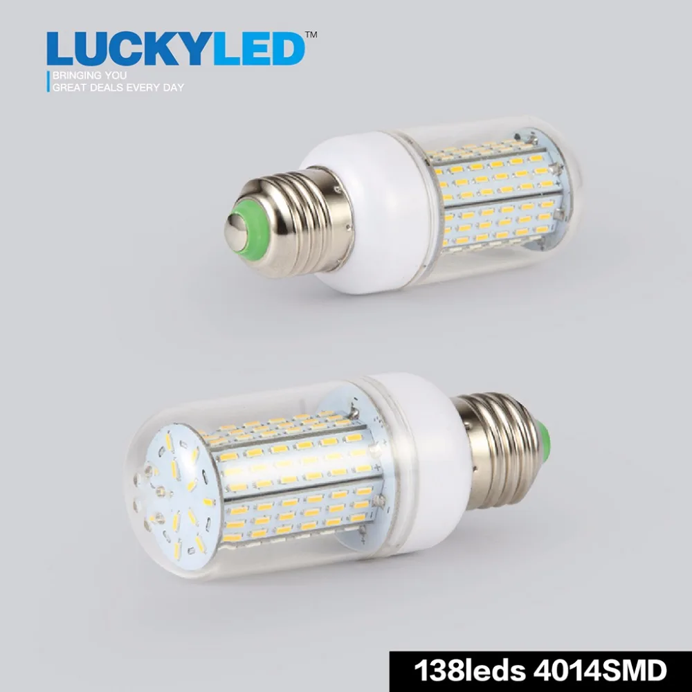 LUCKYLED светодиодный кукурузный светильник лампочка E27 светодиодный светильник 220V SMD4014 36 56 72 96 138 светодиодный s 360 угол люстра Свеча светильник ing лампада светодиодный