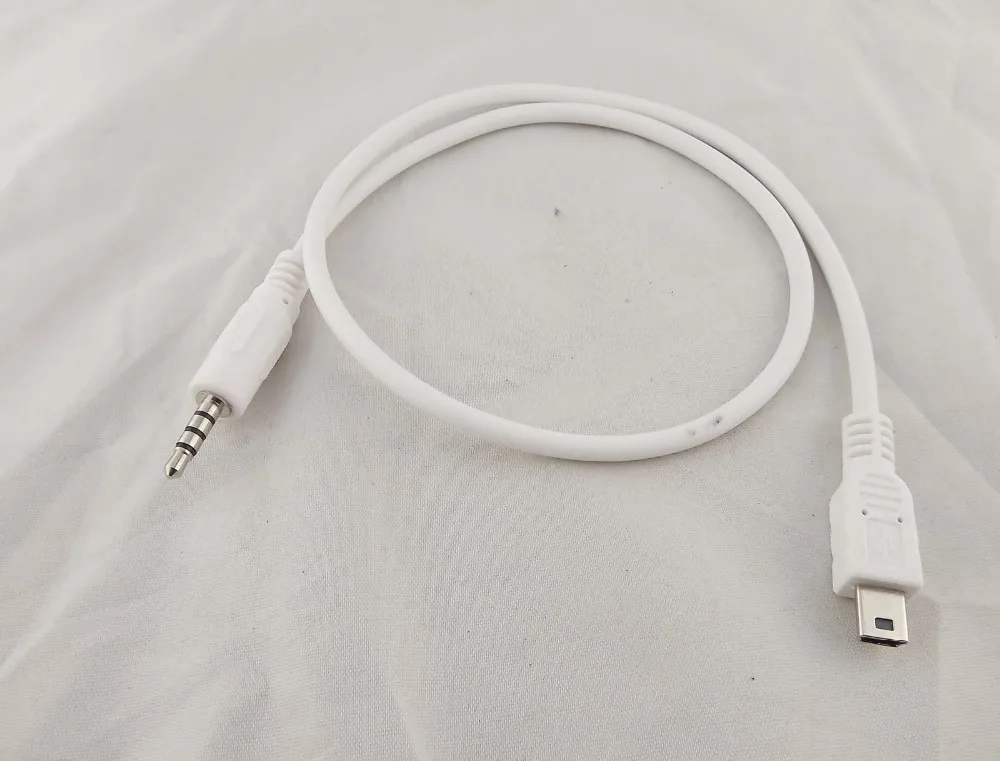 10pcs 3.5mm Stereo Male Plug To Mini USB 5 Pin Male Audio Extension