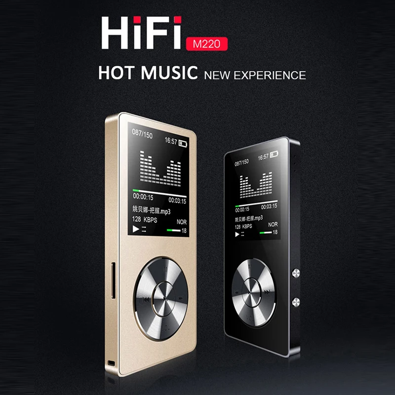 Mahdi Fm Mp 3 Hifi Mini MP3 Player With Earphone Music For Sports Flac Screen Lossless Speaker Walkman Fm Usb Running Flash 8GB