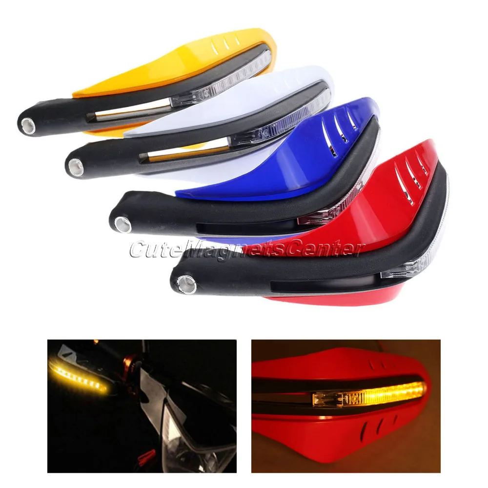

7/8" Motorcycle Led DRL Turn Signal Light Brush Dirt Bike Motocross Bar Handguard Protector Cover Handlebar Brush Hand Guards