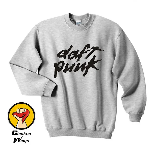 Daft Punk печатных Толстовка cool электронные Дом Музыка жива танец DJ Толстовка Crewneck Толстовка Унисекс более Colors-A207 - Цвет: Grey