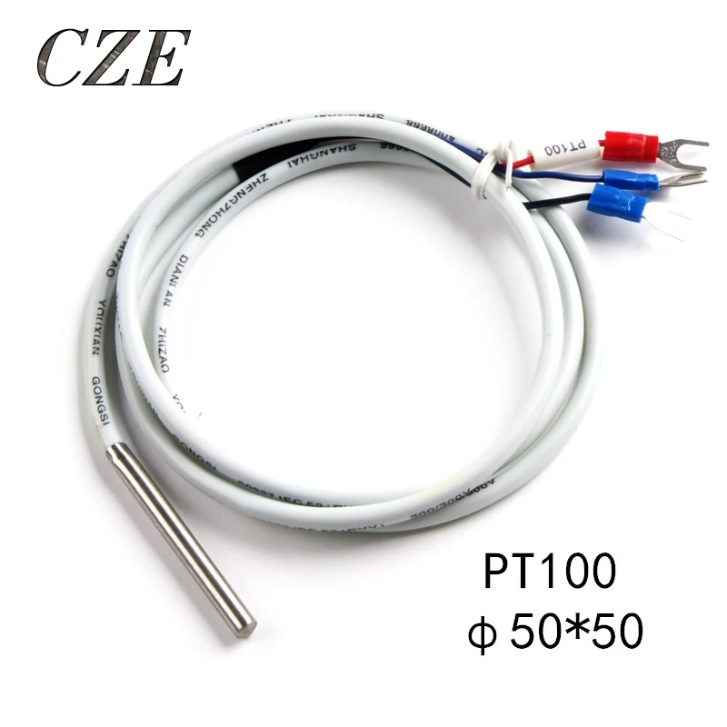 

Free Shipping PT100 Thermocouple Thermometer 5*50mm Temperature Control Sensors Stainless Steel Probe
