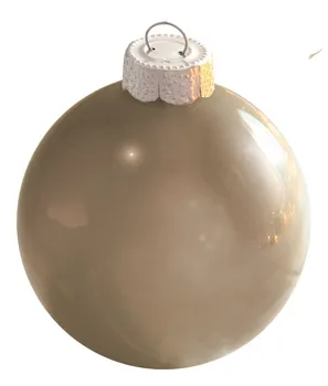 

Customized Accept - Bauble Ornaments Christmas Xmas Tree Glass Balls Decoration 80mm Mercury Ball Ornament - Pearl