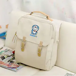 Горячая Аниме Холст элегантный дизайн Рюкзак Kawaii Doraemon для женщин Mochila рюкзаки для подростков обувь для девочек студент школьные ранцы