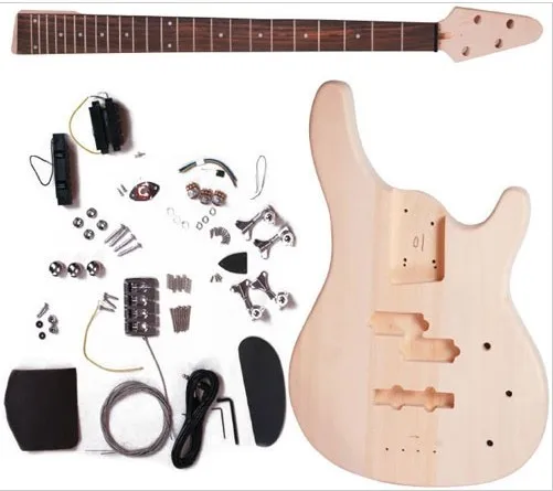 Ib Elektrische Bas Kits/Diy Elektrische Gitaar Basswood Body Maple Hals Inclusief Alle Accessoires|Electric Guitar| - AliExpress