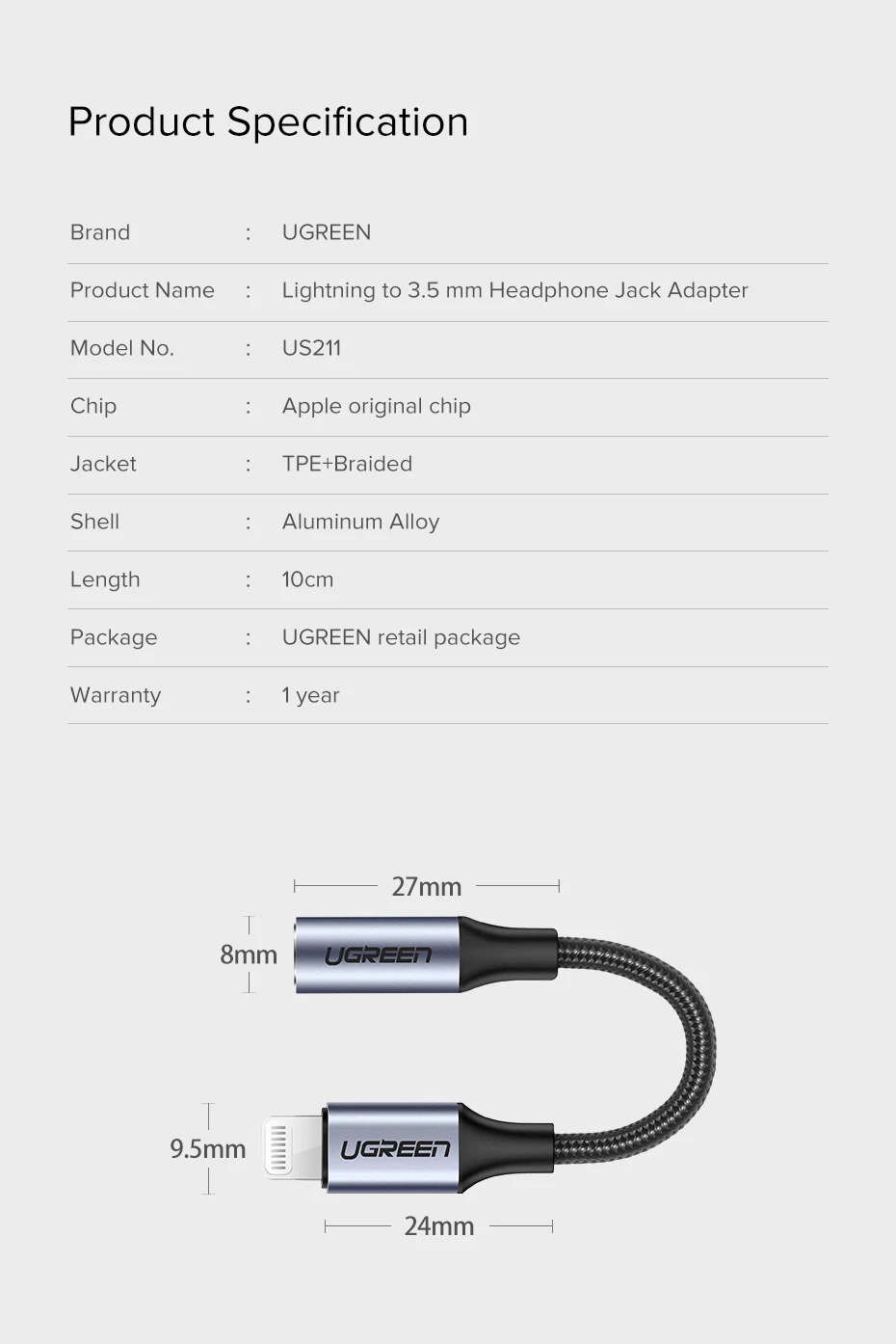 Ugreen MFi Lightning на 3,5 мм разъем AUX кабель для iPhone 11 Pro X XS XR 8 7 3,5 мм Lightning 3,5 наушники аудио адаптер сплиттер