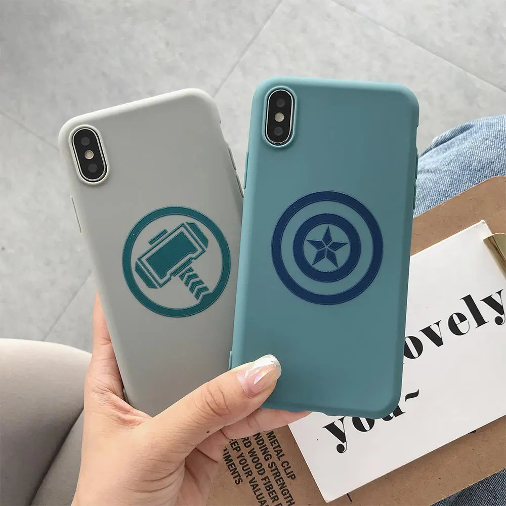 

Matte TPU Phone Case For iPhone 8 Plus 7 Plus XR XS X Xs MAX Case Hammer Cover For iPhone 7 8 6 6SPlus 6 Plus Case Plain Cover