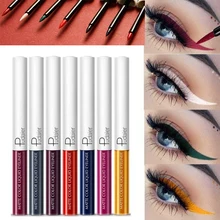 Матовая подводка для глаз, жидкая ручка, цветные голубые глаза, макияж, быстросохнущая, водостойкая, профессиональная, деловая, белая, зеленая, подводка для глаз, карандаш