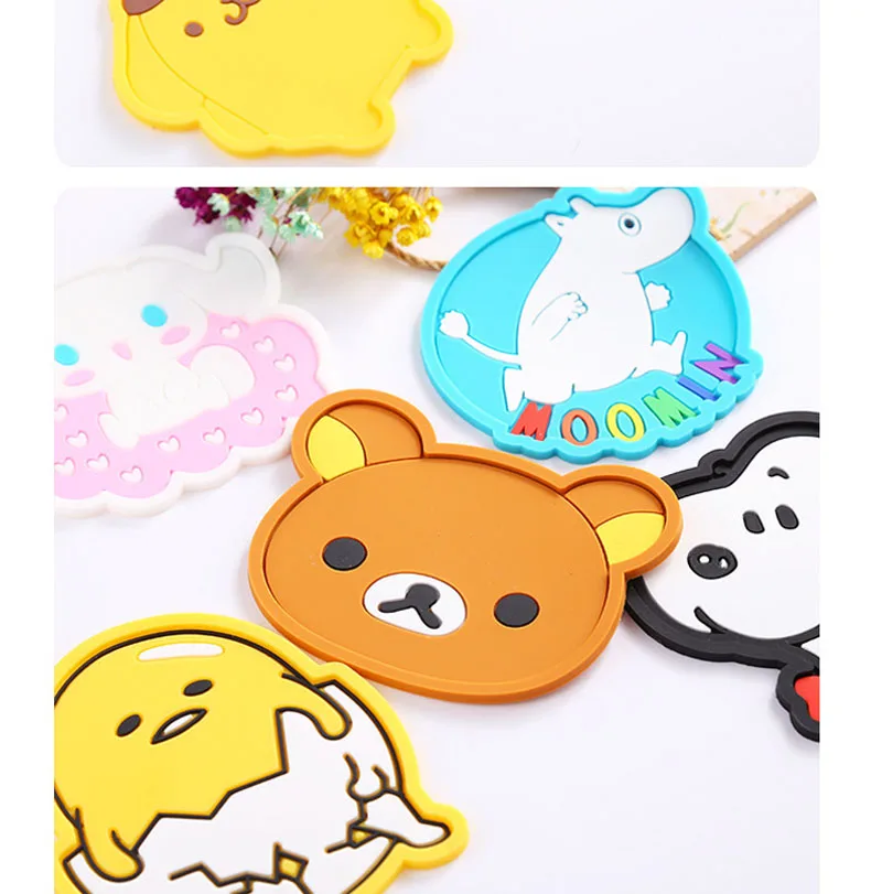 1 قطعة 2019 سيليكون الطعام مفرش طاولة كوستر اكسسوارات المطبخ حصيرة كوب شريط القدح الكرتون الحيوان البومة Totoro التوابع شرب منصات