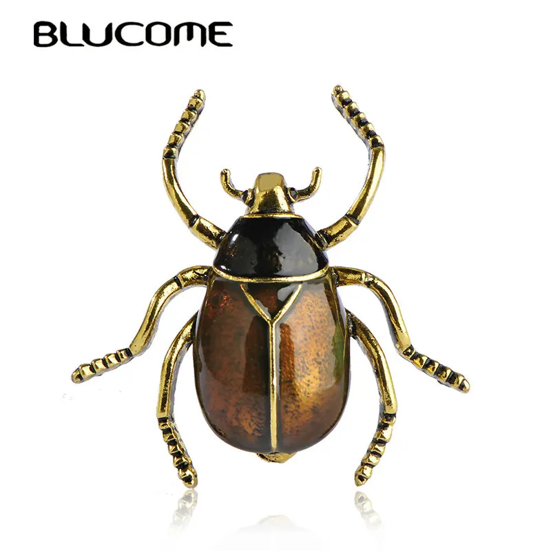 Фиолетовые Броши Blucome хорошее насекомое Цикада эмалированные золотые цветные
