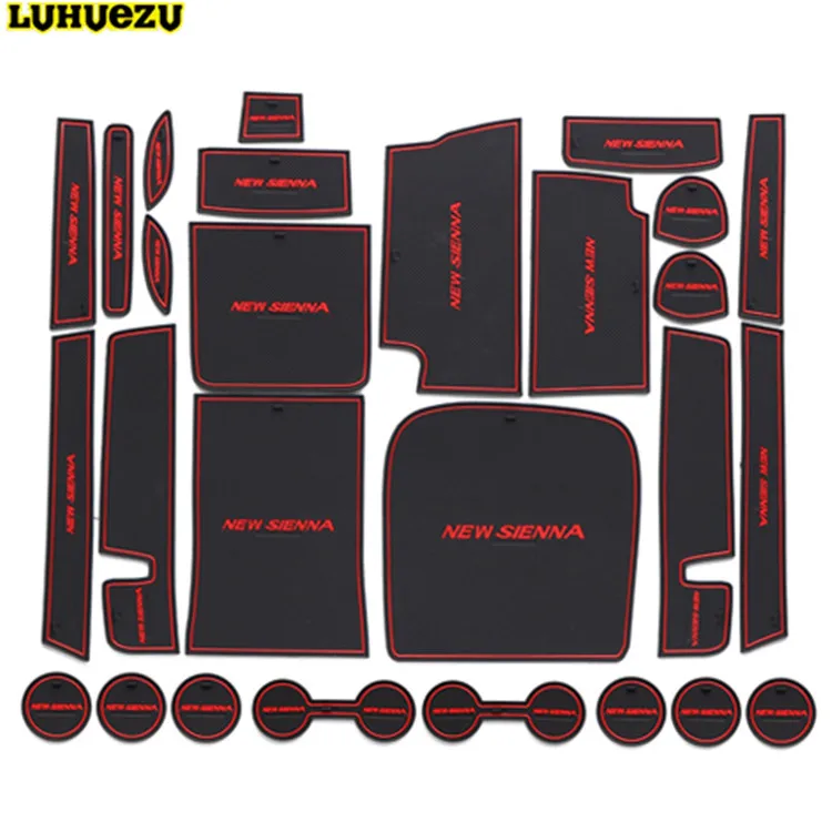 Luhuezu 27 шт. резиновый нескользящий коврик для межкомнатной двери Toyota Sienna 2011 2012 2013