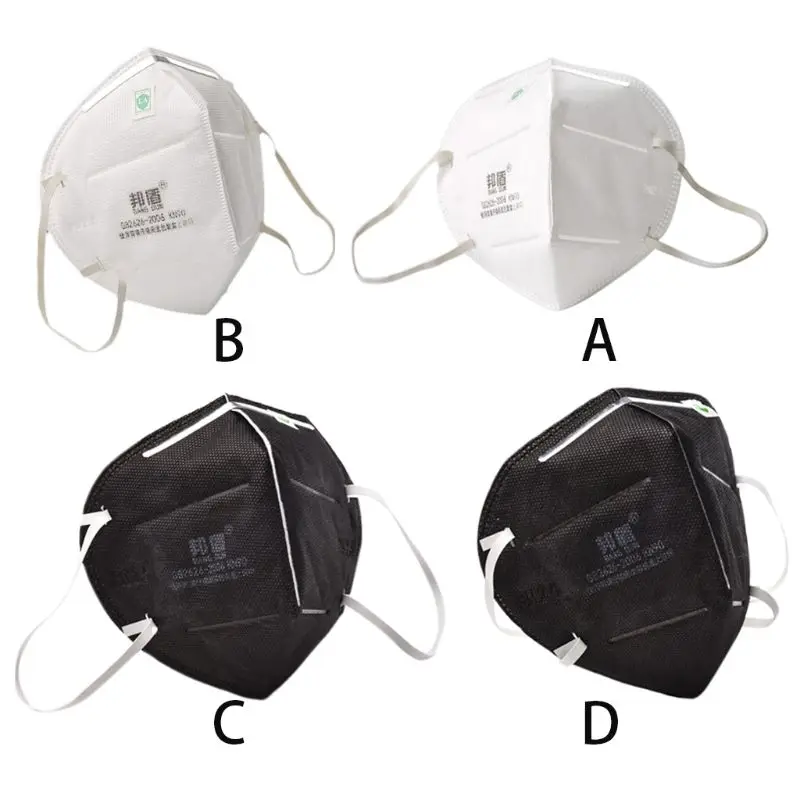 

1Pc Unisex Industrial Style Disposable Non-Woven Mouth Mask 5 Layer Filter Insert PM2.5 Anti Pollution Earloop/Head-Mounted
