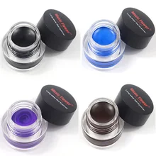 Рекомендуется натуральная черная Водостойкая Подводка для глаз гель для макияжа косметический гель подводка для глаз с кисточкой 24 часа длительный для женщин Новинка