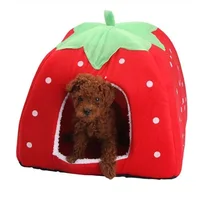 Новая мягкая Клубничная собака кошка щенок кролик домик для питомца, подстилка собачка теплая подушка корзина 5 цветов леопардовый плюшевый матрас