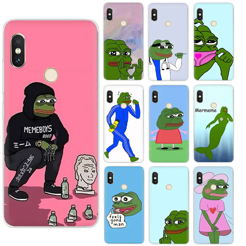 Internet Meme Smug Frog Pepe hard Phone Case for Xiaomi Mi MAX 3 9 8 SE 6 5S A2 Lite Mix 2S A1/5X A2/6X F1