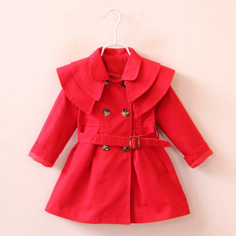 Куртка для девочки года; осенне-зимние куртки для девочек; плащ; детская верхняя одежда; пальто для девочек;ветровка для девочки;куртка детская куртка пальто детское Дети тепло закрытый куртка 2 3 4 5 6 лет - Цвет: Red