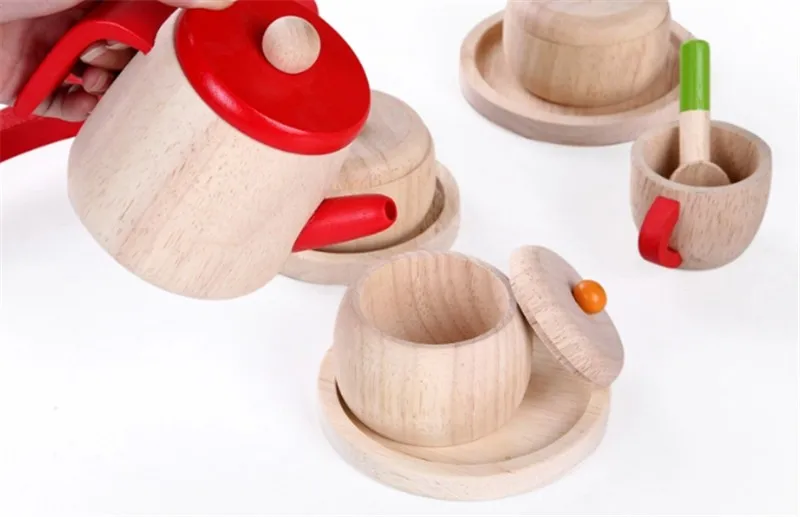 Новые деревянные Игрушки для маленьких детей Кухня комплект Игрушечные лошадки для моделирования Игрушечные лошадки детские подарки