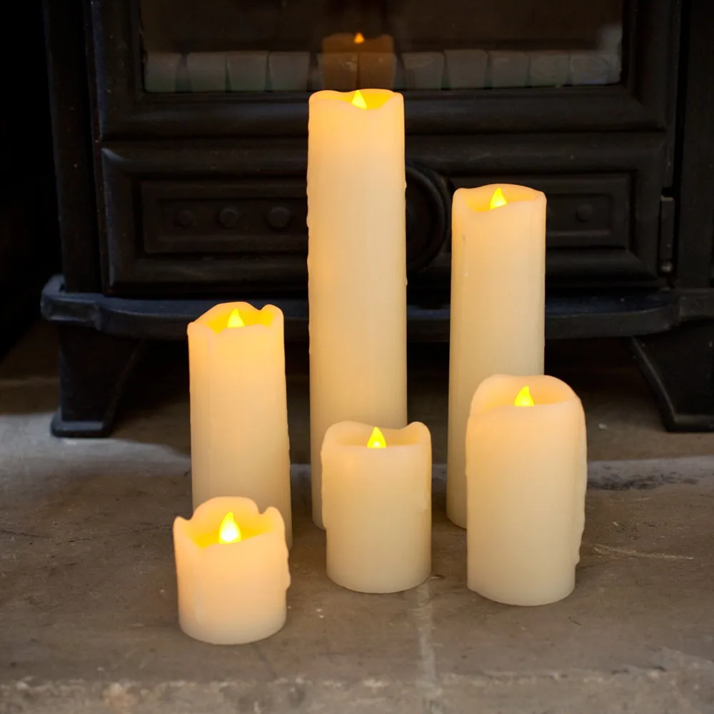 Flameless Candles Battery Operated LED Pillar Real Wax Flickering