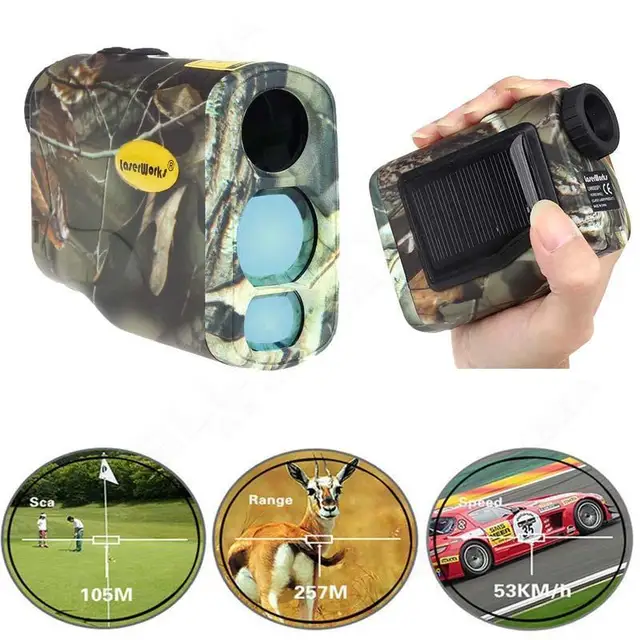 Cheap Free shipping! Waterproof Solar 600M Laser Range Finder Distance Speed Measure for Hunting Golf