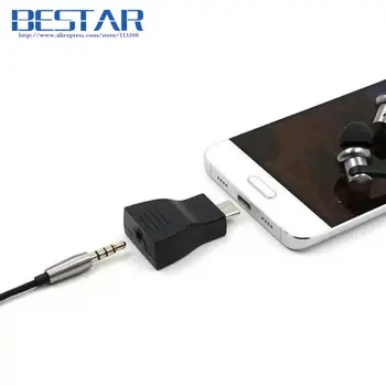 

USB 3.1 Type-C USB-C to 3.5mm Audio Speakder Microphone Female Connector Adapter