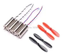 4 PCS 8.5 x 20mm 8520 Coreless Motor + 10 pair 55mm Blade Propeller Prop For DIY Micro QX95 QX110 Quadcopter RC Drone