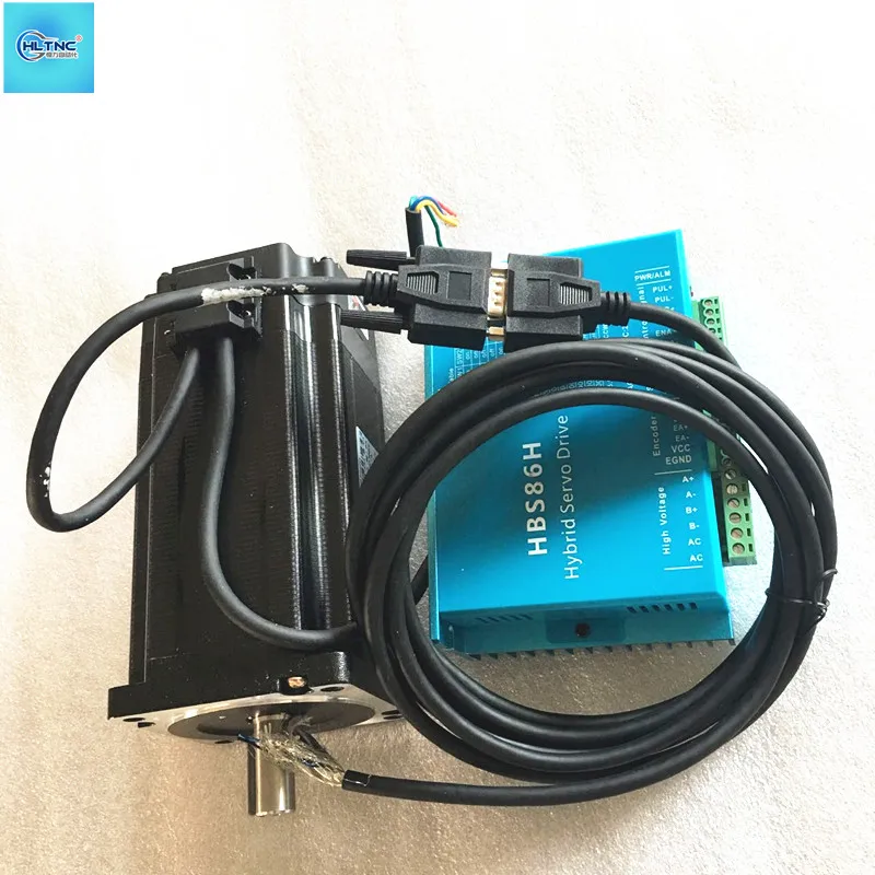 

Nema34 Closed-Loop Servo Motor Kits 4.5A 4.5N.m 2-Phase & HBS86H Hybrid Step-servo Driver CNC Controller 8A