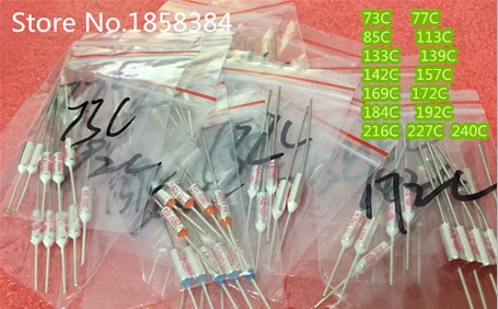 

Temperature Fuse Thermal Cutoff 65C~285C 240C 180C 172C 250C Celsius Degree 10A 250V Micro Mini Electrical Temp Thermal Fuses