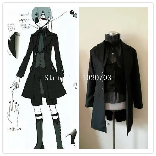 Black Butler Ciel Phantomhive Black Devil Cosplay Costume Anysize