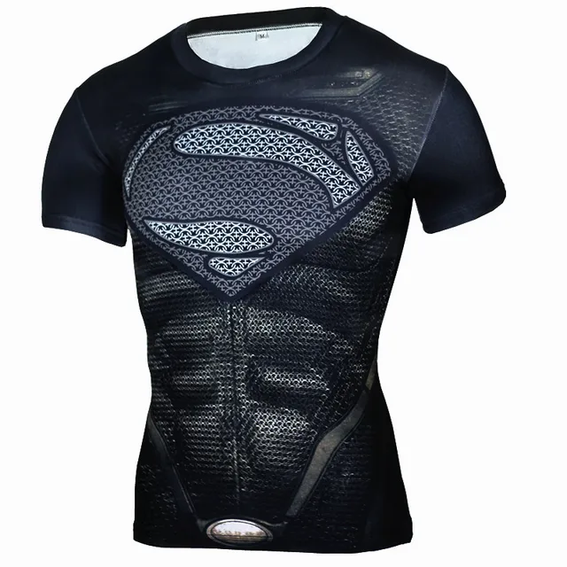 superman imprimé hommes de t shirts 3d t shirt pour hommes rashguard