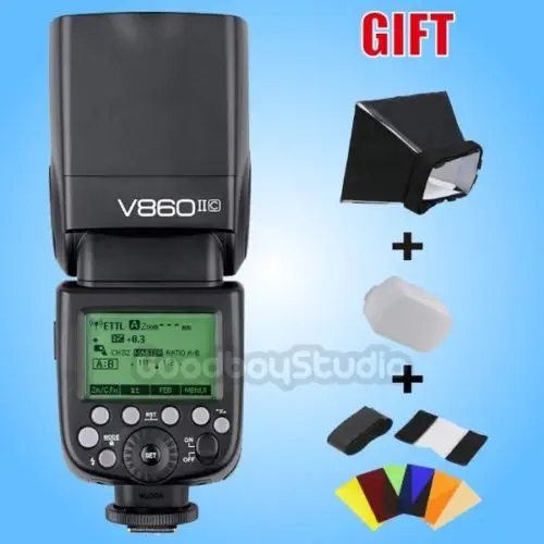

Godox Ving V860II V860II-C E-TTL Wireless HSS 2.4G Li-ion Flash Speedlite Kit for Canon Camera (FREE GIFT)