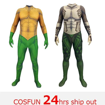 

Aquaman Arthur Curry Cosplay Costume Christmas Halloween Costume Cosplay Aquaman Costume Fancy 3D Printing Spandex Jumpsuit