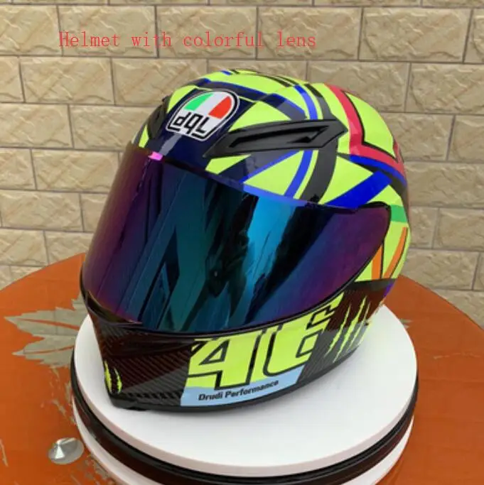 

2019 dql Motorcycle helmet man riding car four seasons cool motorcycle with REAR WING tail motor lens visor car helmet