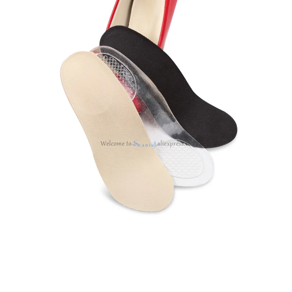 Soumit гель 3/4 Женская стелька Arch Support подушка Ортопедическая моющаяся утолщенная