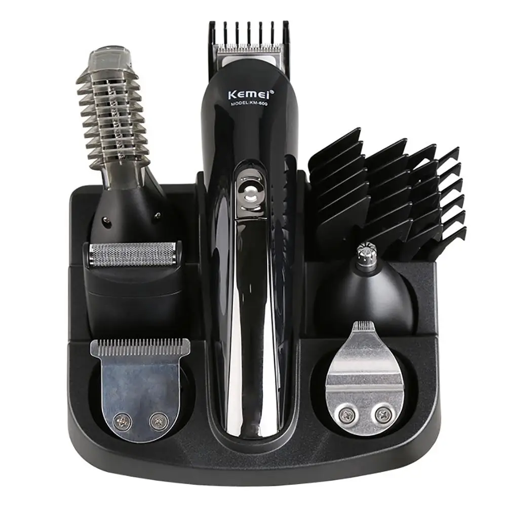 

Portable KM-600 6 in 1 Waterproof Electric Hair Clipper Nose Beard Trimmer Shaver