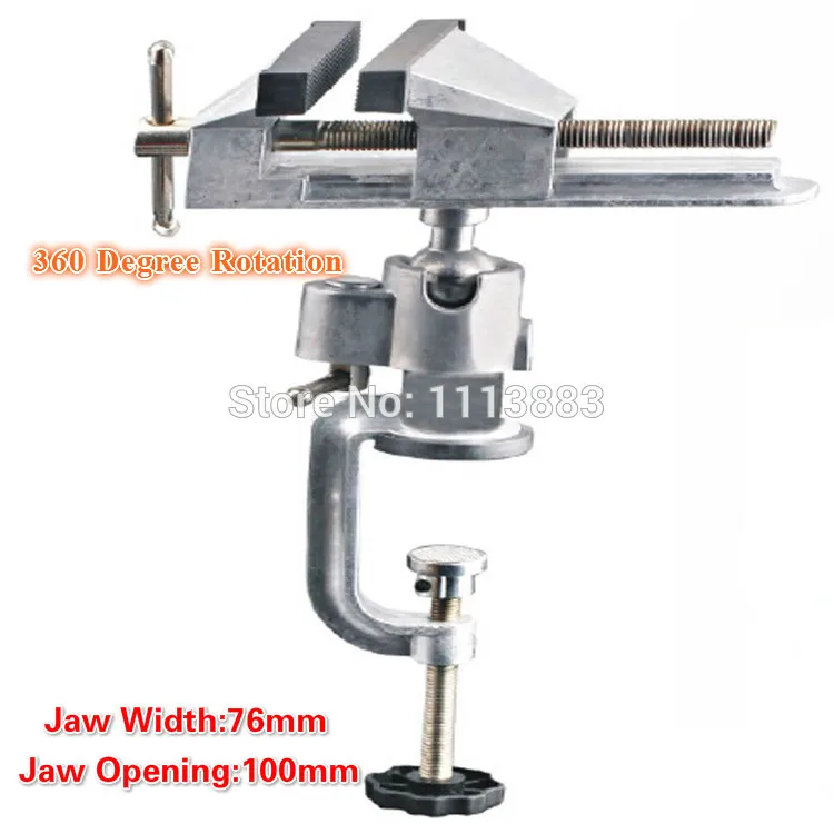 4 100mm Bench Vise With Anvil Swivel Locking Base Table Top Clamp