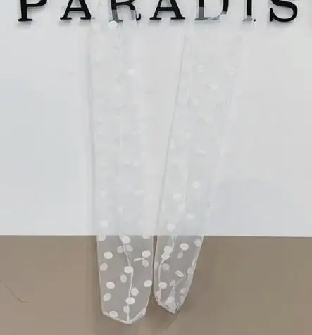 Новые сетчатые тюлевые носки для женщин, летние тонкие прозрачные носки с принтом, длинные забавные носки со снежинками, женское платье, чулочно-носочные изделия, 2 цвета - Цвет: white  dot