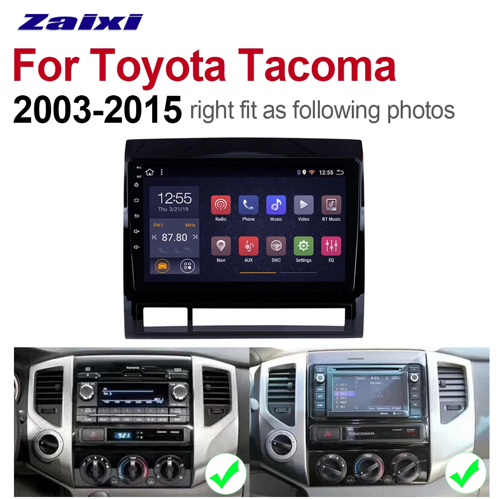 ZaiXi 2 Din Автомобильный мультимедийный плеер Android авто радио для Toyota Tacoma 2005~ 2013 DVD gps 4 Гб+ 32 Гб Bluetooth WiFi HD экран