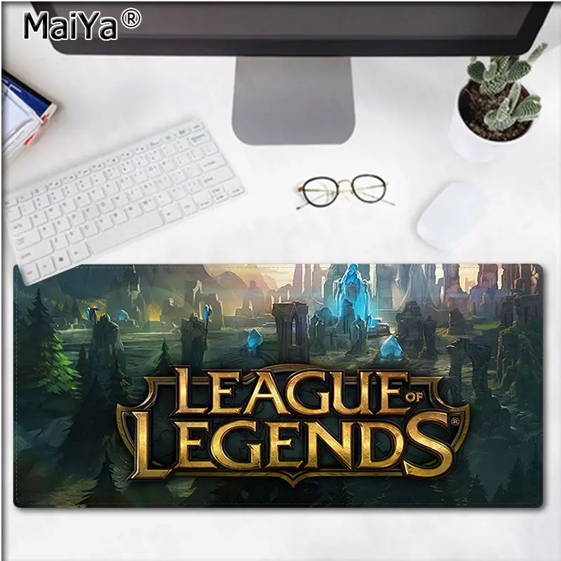 Maiya Лидер продаж игра Лига Легенд офисные мыши геймер мягкий коврик для мыши большой коврик для мыши клавиатуры коврик - Цвет: Lock Edge 40X90cm