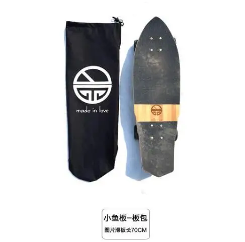 Рюкзаки для скейтборда Один Shouler двойной рокер сумка для скейтборда Fishboard Пенни Доска сумка для переноски с Кулиской - Цвет: fishboard 70cm