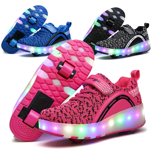 Size 27 37// Glowing Children Kids Led Light up Shoes Luminous Glowing