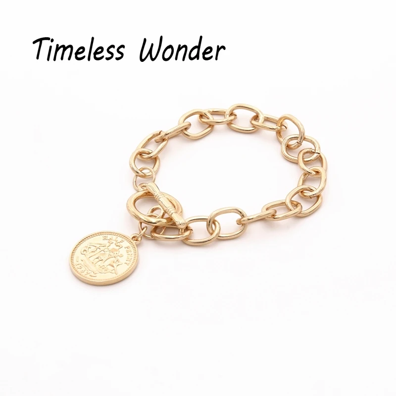 

Timeless Wonder Chic Coined Queen Charm ID Bracelet Bijoux Chains Jewlery Punk Hip Hop Sassy Gown Trendy Gift Stunning Ins 5592