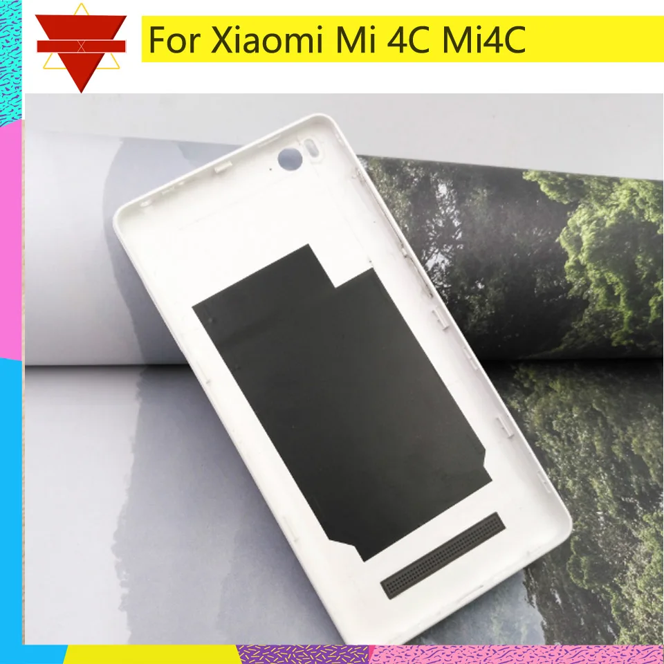 10 шт./партия задняя крышка батарейного отсека для Xiaomi Mi 4C Mi4C 5 0 дюйма|Корпусы и